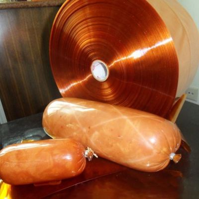 30-350mm 평평 폭 PVDC 플라스틱 소시지 케이스 필름 소시지 포장용 최대 90C까지 열 저항성