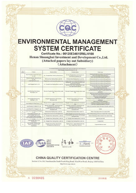 중국 Luohe Lianbang Chemical Co., Ltd. 인증